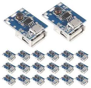 anicorn 20PCS Boost Step Up 5V 1A Power Supply Module Lithium Battery Charge Protection Board 134N3P DIY Charger USB and Micro USB Port with LED Display anicorn 20PCS Boost Step Up 5V 1A Power Supply Module Lithium Battery Charge Protection Board 134N3P DIY Charger USB and Micro USB Port with LED Display