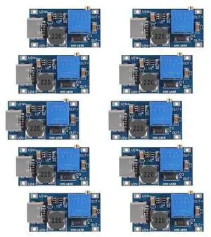 anicorn 10 Pieces Type-C MT3608 DC-DC Boost Converter 2A Adjustable Module Voltage Regulator Board Input Voltage 2 Volt-24 Volt to 5 Volt-28 Volt Output Voltage anicorn 10 Pieces Type-C MT3608 DC-DC Boost Converter 2A Adjustable Module Voltage Regulator Board Input Voltage 2 Volt-24 Volt to 5 Volt-28 Volt Output Voltage