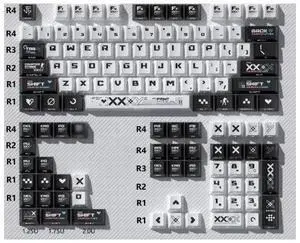 Double-syllable transparent original factory high-quality small full set PBT thermal transfer keys White printed set of double-engraved transparent keycaps small complete set Double-syllable transparent original factory high-quality small full set PBT thermal transfer keys White printed set of double-engraved transparent keycaps small complete set