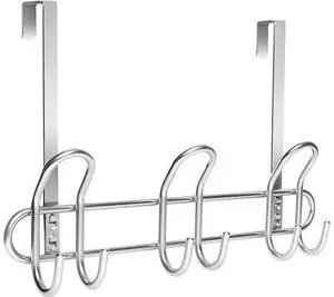 Over The Door Hooks Behind Door Coat Hangers for Hanging Heavy Robes Towels Clothing etc. Aesthetic Design Over Door Coat Rack Coat Hooks Towel Hangers for Bathroom Silver Over The Door Hooks Behind Door Coat Hangers for Hanging Heavy Robes Towels Clothing etc. Aesthetic Design Over Door Coat Rack Coat Hooks Towel Hangers for Bathroom Silver