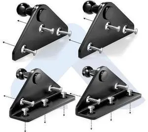 10 Gas Strut Mounting Brackets Ball Stud Mount Bracket for Universal Lift Supports Shocks Spring Kits Hardware 4PCS with 16 Screws (Only Fits 10mm Ball Head) 10 Gas Strut Mounting Brackets Ball Stud Mount Bracket for Universal Lift Supports Shocks Spring Kits Hardware 4PCS with 16 Screws (Only Fits 10mm Ball Head)