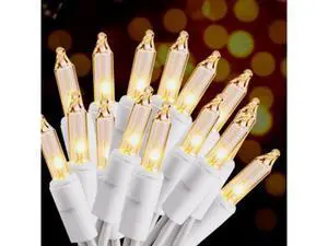 Christmas Lights 100 Count Mini Clear Lights 32ft White Wire Christmas Tree String Lights Set for Outdoor Indoor Christmas Decorations Wedding Valentines Day Decor UL Certified (32feet) Christmas Lights 100 Count Mini Clear Lights 32ft White Wire Christmas Tree String Lights Set for Outdoor Indoor Christmas Decorations Wedding Valentines Day Decor UL Certified (32feet)
