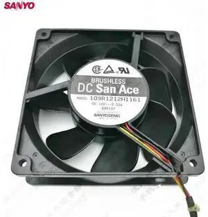 For SANYO and 12038 109R1212H1161 12CM 120mm 12V 0.52A winds of double ball bearing cooling fan 120*120*38mm For SANYO and 12038 109R1212H1161 12CM 120mm 12V 0.52A winds of double ball bearing cooling fan 120*120*38mm