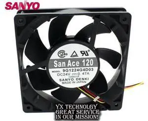 9G1224G4D03 24V 0.47A 12cm 120mm 12025 3 line converter cooling fan for SANYO 120*120*25mm 9G1224G4D03 24V 0.47A 12cm 120mm 12025 3 line converter cooling fan for SANYO 120*120*25mm