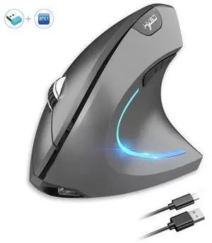 Ergonomic vertical mouse 2.4G + BT5.1 dual-mode 2400dpi adjustable silent design Ergonomic vertical mouse 2.4G + BT5.1 dual-mode 2400dpi adjustable silent design