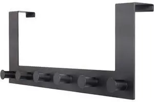 Over The Door Hooks Over Door Towel Rack with 6 Peg Hooks for Hanging Door Coat Hanger Door Coat Rack for Behind Back of Bathroom Black Over The Door Hooks Over Door Towel Rack with 6 Peg Hooks for Hanging Door Coat Hanger Door Coat Rack for Behind Back of Bathroom Black