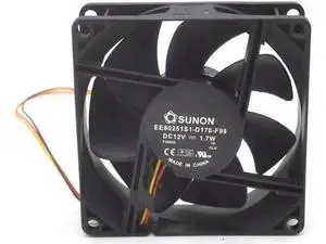 Cooling fan EE80251S1-D170-F99 DC 12V 1.7W 3-pin 3-pin connector 80mm 80x80x25mm Server Square fan Cooling fan EE80251S1-D170-F99 DC 12V 1.7W 3-pin 3-pin connector 80mm 80x80x25mm Server Square fan