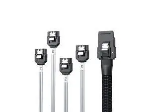 MiniSAS SFF-8087 Fan-Out Cable Breakout to 4xSATA, 6Gbps High-Speed Cable for RAID Controllers, Servers & Storage Enclosures, with Latch, 0.75~0.8m(2.46~2.62ft) MiniSAS SFF-8087 Fan-Out Cable Breakout to 4xSATA, 6Gbps High-Speed Cable for RAID Controllers, Servers & Storage Enclosures, with Latch, 0.75~0.8m(2.46~2.62ft)