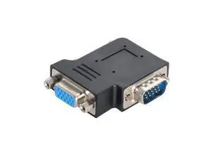 Vertical Flat Right Angled 90 Degree VGA SVGA Male to Female Extension Adapter BK Vertical Flat Right Angled 90 Degree VGA SVGA Male to Female Extension Adapter BK