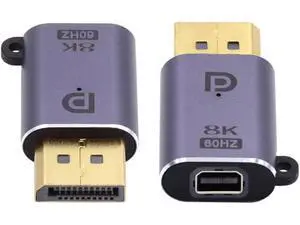 Mini DP Female 8K 60hz to DisplayPort 1.4 Male Adapter Ultra-HD UHD 4K 144hz 7680 * 4320 for Video PC Laptop Monitor Mini DP Female 8K 60hz to DisplayPort 1.4 Male Adapter Ultra-HD UHD 4K 144hz 7680 * 4320 for Video PC Laptop Monitor