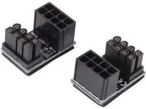 ATX 8Pin Female to 8pin Male 180 Degree Angled Power Adapter for Desktops Graphics Card ATX 8Pin Female to 8pin Male 180 Degree Angled Power Adapter for Desktops Graphics Card