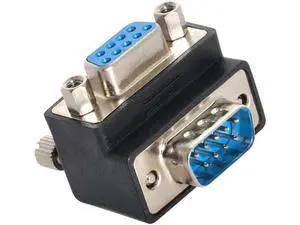 Up Angled 90 Degree RS232 D-Sub 9Pin Male Screw Type to Female Nut Type Extension Adapter Up Angled 90 Degree RS232 D-Sub 9Pin Male Screw Type to Female Nut Type Extension Adapter