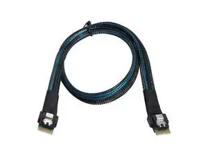 SFF-8654 Male to SFF-8654 Male PCI-E Slimline SAS 4.0 SFF-8654 4i 38 Pin Host to SFF-8654 Slim SAS Target Cable 50cm SFF-8654 Male to SFF-8654 Male PCI-E Slimline SAS 4.0 SFF-8654 4i 38 Pin Host to SFF-8654 Slim SAS Target Cable 50cm