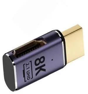 HDMI Male to HDMI 2.1 Female Flat Horizontal 90 Degree Left Angled UHD Extension Adapter Support 8K 60hz HDTV HDMI Male to HDMI 2.1 Female Flat Horizontal 90 Degree Left Angled UHD Extension Adapter Support 8K 60hz HDTV