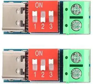 Mini PD Sink PD3.0/2.0, BC1.2 DC-DC Buck Converter Adjustable Power Supply Module 24V to 20V 15V 12V 9V 5V (2 Pack). Mini PD Sink PD3.0/2.0, BC1.2 DC-DC Buck Converter Adjustable Power Supply Module 24V to 20V 15V 12V 9V 5V (2 Pack).