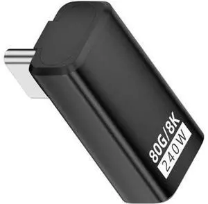 Adapter USB5.0 80Gbps Male to Female Extension Adapter Low Profile Left Right Angled with 240W 16K 8K 5K Compatible with USB4.0 Thunderbolt3/4/5 Adapter USB5.0 80Gbps Male to Female Extension Adapter Low Profile Left Right Angled with 240W 16K 8K 5K Compatible with USB4.0 Thunderbolt3/4/5