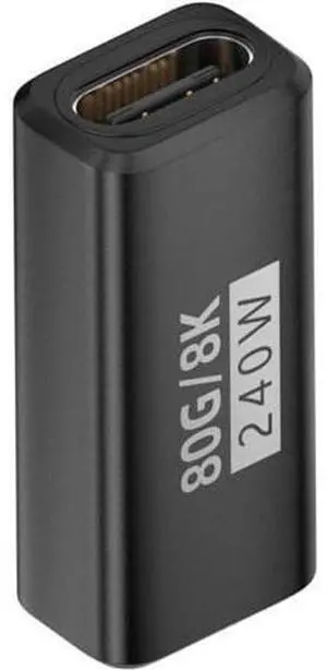 USB5.0 80Gbps Female to Female Extension Adapter with 240W 16K 8K 5K Compatible with USB4.0 Thunderbolt3/4/5 USB5.0 80Gbps Female to Female Extension Adapter with 240W 16K 8K 5K Compatible with USB4.0 Thunderbolt3/4/5