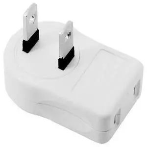 NEMA Type A 1-15P USA Outlet Saver Extension Adapter 2-Prong 2 Outlets 90 Degree Left Right Angled NEMA Type A 1-15P USA Outlet Saver Extension Adapter 2-Prong 2 Outlets 90 Degree Left Right Angled