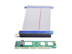 NGFF M-Key NVME AHCI SSD to PCI-E 3.0 16x x16 Vertical Adapter with Cable Male to Female Extension NGFF M-Key NVME AHCI SSD to PCI-E 3.0 16x x16 Vertical Adapter with Cable Male to Female Extension