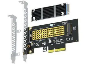 M.2 NVMe to PCIe 4.0 X4 Adapter with Heatsink (22x70mm) for NVMe SSD M.2 NVMe to PCIe 4.0 X4 Adapter with Heatsink (22x70mm) for NVMe SSD