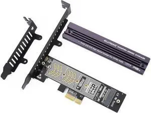 PCIe NVMe Adapter with Aluminum Heatsink M.2 PCIe Adapter Supports PCI-Express X1 X4 X8 X16 Slots NVMe PCIe Card Low Profile Bracket Max 4TB Support 2230 2242 2260 2280 SSD PCIe NVMe Adapter with Aluminum Heatsink M.2 PCIe Adapter Supports PCI-Express X1 X4 X8 X16 Slots NVMe PCIe Card Low Profile Bracket Max 4TB Support 2230 2242 2260 2280 SSD