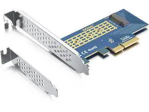 M.2 NVMe SSD Adapter Card, PCIe 3.0 x4 Slot (M-Key), Supports NVMe Drives via Bifurcation, Requires BIOS Split Support, for Desktop & Server M.2 NVMe SSD Adapter Card, PCIe 3.0 x4 Slot (M-Key), Supports NVMe Drives via Bifurcation, Requires BIOS Split Support, for Desktop & Server