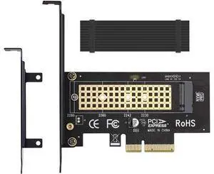 M.2 NVME to PCIe 3.0 x4 Adapter with Aluminum Heatsink Solution M.2 NVME to PCIe 3.0 x4 Adapter with Aluminum Heatsink Solution