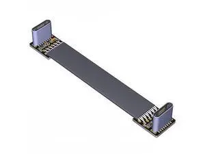 USB 2.0 Type-C Male to Type-C Male Flat Cable (10cm, T2D-T2L) USB 2.0 Type-C Male to Type-C Male Flat Cable (10cm, T2D-T2L)