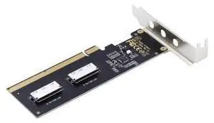 Oculink to PCIe 4.0 X16 Adapter 2 Port SFF-8611/8612 8i to PCI Express Expansion Card Adapter with 8cm/12cm Slot Bracket Oculink to PCIe 4.0 X16 Adapter 2 Port SFF-8611/8612 8i to PCI Express Expansion Card Adapter with 8cm/12cm Slot Bracket