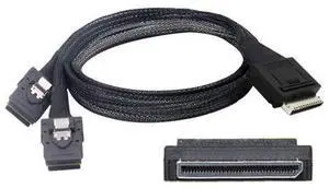 SFF-8611 to SFF-8087 Cable,OCuLink PCIe PCI-Express SFF-8611 8X 8-Lane to 2 SFF-8087 4X SSD Data Active Cable 50cm SFF-8611 to SFF-8087 Cable,OCuLink PCIe PCI-Express SFF-8611 8X 8-Lane to 2 SFF-8087 4X SSD Data Active Cable 50cm