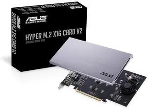 Hyper M.2 X16 PCIe 3.0 X4 Expansion Card V2 Supports 4 NVMe M.2 (2242/2260/2280/22110) Upto 128 Gbps for VROC and AMD Ryzen Threadripper NVMe Raid Hyper M.2 X16 PCIe 3.0 X4 Expansion Card V2 Supports 4 NVMe M.2 (2242/2260/2280/22110) Upto 128 Gbps for VROC and AMD Ryzen Threadripper NVMe Raid
