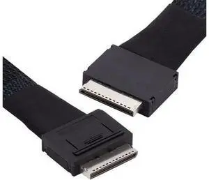 50cm OCuLink PCIe PCI-Express SFF-8611 8X 8-Lane to OCuLink SFF-8611 8X SSD Data Active Cable 50cm OCuLink PCIe PCI-Express SFF-8611 8X 8-Lane to OCuLink SFF-8611 8X SSD Data Active Cable