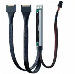 PCIe 5.0 to Dual MCIO Riser Cable, 350mm PCIe x16 to 2X MCIO 8i 74P Extension Cable for GPU/NVMe SSD Expansion in Server Workstation (Dual MCIO, 100MM) PCIe 5.0 to Dual MCIO Riser Cable, 350mm PCIe x16 to 2X MCIO 8i 74P Extension Cable for GPU/NVMe SSD Expansion in Server Workstation (Dual MCIO, 100MM)