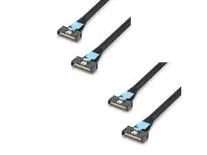 PCIe Gen5 MCIO to MCIO 8X Cable, SFF-TA-1016 74Pin 85-ohm, Server Storage Cable for NVMe Backplanes, HBAs, All-Flash Arrays, 0.75~0.8m(2.46~2.62ft), 2-Pack PCIe Gen5 MCIO to MCIO 8X Cable, SFF-TA-1016 74Pin 85-ohm, Server Storage Cable for NVMe Backplanes, HBAs, All-Flash Arrays, 0.75~0.8m(2.46~2.62ft), 2-Pack
