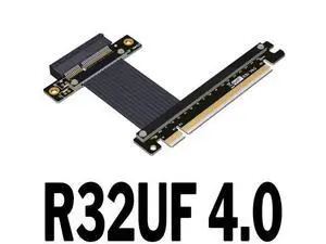 PCI Express 4.0 x16 to x4 Extension Cable 90 180 Degree (50cm, R32UL 4.0) PCI Express 4.0 x16 to x4 Extension Cable 90 180 Degree (50cm, R32UL 4.0)