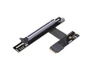 M.2 NGFF NVMe M Key to PCIe 5.0 x16 Flat Extension Cable 128 Gbps GEN5 with Power Cord (K43SH-BK, 40cm) M.2 NGFF NVMe M Key to PCIe 5.0 x16 Flat Extension Cable 128 Gbps GEN5 with Power Cord (K43SH-BK, 40cm)