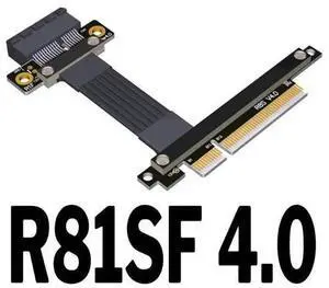 PCI Express 4.0 x8 to x1 Extension Cable 90 180 Degree (50cm, R81SL 4.0) PCI Express 4.0 x8 to x1 Extension Cable 90 180 Degree (50cm, R81SL 4.0)