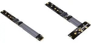 ADT-Link M.2 NVMe SSD Extension Cable Extender PCIe3.0 x4 Full Speed NVMe M-Key STX Extender Turning 90 Degrees Right Angled (50cm, R44MF) ADT-Link M.2 NVMe SSD Extension Cable Extender PCIe3.0 x4 Full Speed NVMe M-Key STX Extender Turning 90 Degrees Right Angled (50cm, R44MF)