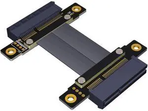 ADT-Link PCIE X4 Riser Cable PCIe 4.0/3.0 X4 to X4board to Board Male to Male Jumpers Extension Cable PCI Express 4X Riser Card Ribbon Extender (50cm, R22FF(Tx to Tx)) ADT-Link PCIE X4 Riser Cable PCIe 4.0/3.0 X4 to X4board to Board Male to Male Jumpers Extension Cable PCI Express 4X Riser Card Ribbon Extender (50cm, R22FF(Tx to Tx))