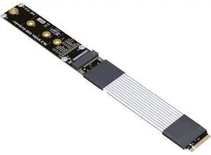 Pcie 4.0 x4 M.2 NVMe M-Key SSD Falt Extension Riser Cable with Metal Shield 22110/2280 (10cm, K44SF) Pcie 4.0 x4 M.2 NVMe M-Key SSD Falt Extension Riser Cable with Metal Shield 22110/2280 (10cm, K44SF)
