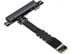 PCIe 5.0 M.2 NVMe to PCIe x16 FFC Flexible Cable Gen5 x4 (128Gbps) for Graphics Cards and Ultra SSDs\u2026 (F43SC-50cm) PCIe 5.0 M.2 NVMe to PCIe x16 FFC Flexible Cable Gen5 x4 (128Gbps) for Graphics Cards and Ultra SSDs\u2026 (F43SC-50cm)