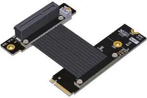 ADT-Link Pcie 4.0 M.2 Nvme to x4 Extension Flat Riser Cable Corner 90 Degrees Ful Speed for PCIE 4X SSD RAID, LAN, GPU, Capture Card Extender (M42UL, 40cm) ADT-Link Pcie 4.0 M.2 Nvme to x4 Extension Flat Riser Cable Corner 90 Degrees Ful Speed for PCIE 4X SSD RAID, LAN, GPU, Capture Card Extender (M42UL, 40cm)