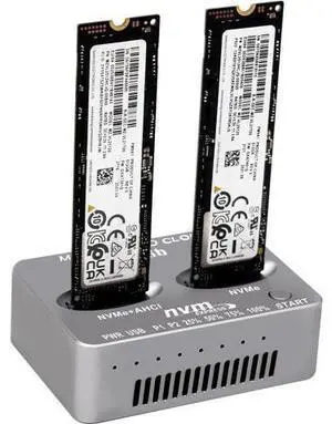 M2 NVMe Duplicator, Dual-Bay Offline Cloner, USB C to M.2 20Gbps Docking Station, M.2 PCIe AHCI SSD Reader for Both (M Key, B+M Key) NGFF SSD Enclosure (Need Extra AC/PD Power) M2 NVMe Duplicator, Dual-Bay Offline Cloner, USB C to M.2 20Gbps Docking Station, M.2 PCIe AHCI SSD Reader for Both (M Key, B+M Key) NGFF SSD Enclosure (Need Extra AC/PD Power)