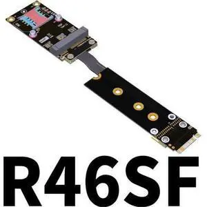 ADT-Link M.2 Key-M NVMe to Mini pcie Turn 180 Degree Splint Vertical Extension Cable Length Customized 3/5 /10/15 /20/30 /50 / 100cm (50cm, R46SF(Gen3)) ADT-Link M.2 Key-M NVMe to Mini pcie Turn 180 Degree Splint Vertical Extension Cable Length Customized 3/5 /10/15 /20/30 /50 / 100cm (50cm, R46SF(Gen3))