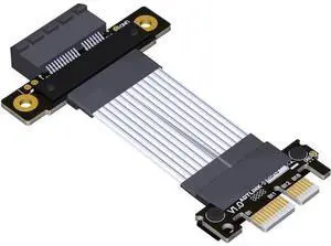 ADT-Link Pci-Express 4.0 x1 to x1 Extension Riser Cable Full Speed Silver Plated Wire Low Impedancewith Metal Shield (60cm, K11SF) ADT-Link Pci-Express 4.0 x1 to x1 Extension Riser Cable Full Speed Silver Plated Wire Low Impedancewith Metal Shield (60cm, K11SF)