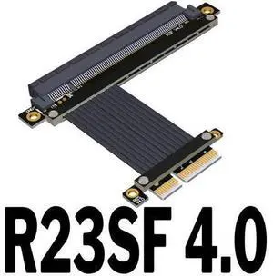 PCI Express 4.0 x4 to x16 Extension Cable 90 180 Degree (60cm, R23SH 4.0) PCI Express 4.0 x4 to x16 Extension Cable 90 180 Degree (60cm, R23SH 4.0)
