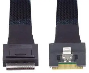 1.64FT SlimSAS to Oculink Cable,SFF-8654 8i to SFF-8611 8i Cable for Servers, Switches, Routers, Hard Drive 1.64FT SlimSAS to Oculink Cable,SFF-8654 8i to SFF-8611 8i Cable for Servers, Switches, Routers, Hard Drive