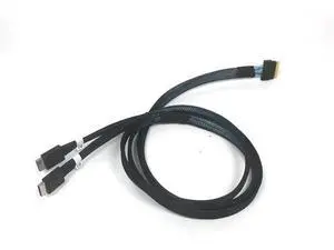 Micro SATA Cables SlimSAS 8i SFF-8654 to 2 X Oculink 4i Cable Tri-Mode 500MMr Micro SATA Cables SlimSAS 8i SFF-8654 to 2 X Oculink 4i Cable Tri-Mode 500MMr