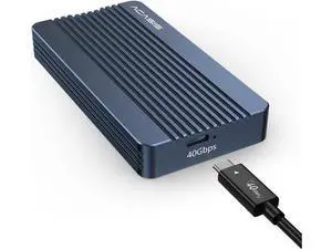 40Gbps M.2 NVMe SSD Enclosure for Thunderbolt 4/3/USB4, with Tool-Free Installation, Aluminum Heat Sink & Noiseless Design, Supports 2280-2230 SSDs for M1/M2 Pro/Max. 40Gbps M.2 NVMe SSD Enclosure for Thunderbolt 4/3/USB4, with Tool-Free Installation, Aluminum Heat Sink & Noiseless Design, Supports 2280-2230 SSDs for M1/M2 Pro/Max.