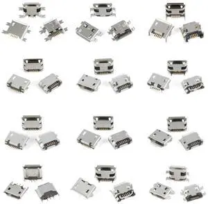 60Pcs Micro USB Sockets Jack Female Plug Connector Repair Replacement Adapter Assortment Set 12 Types Copper Micro 5P Sockets Each with 5 Micro USB Connectors 60Pcs Micro USB Sockets Jack Female Plug Connector Repair Replacement Adapter Assortment Set 12 Types Copper Micro 5P Sockets Each with 5 Micro USB Connectors
